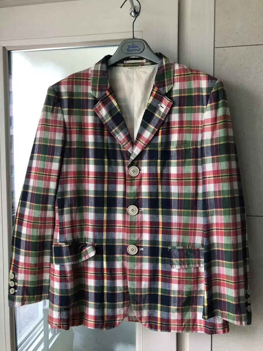 꼼데까르송 Comme des Garcons 체크 블레이저